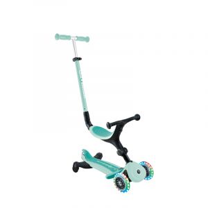 Globber GO•UP Active Lights 360 - Trottinette évolutive 3 Roues avec siège et Module 360 - Enfants dès 15 Mois - Rose Pastel