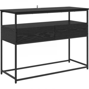 Image de VidaXL Table console Ch&ecirc;ne noir 100 x 40 x 75 cm Bois d'ing&eacute;nierie