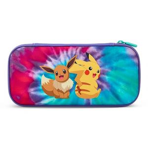 PowerA Boîtier de protection fin pour Switch - Modèle OLED, Nintendo Switch ou Nintendo Switch Lite - Pikachu et Eevee Tie and Dye