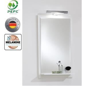 Miroir de salle de bains Lerida 5 avec &eacute;clairage halog&egrave;ne
