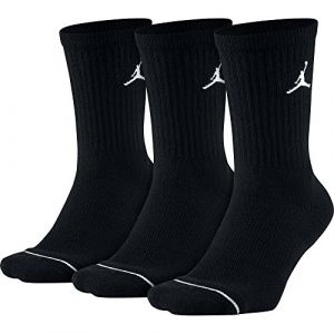 Jordan Nike - Jumpman Crew - Chaussettes - Set de 3 - Homme - Noir - Taille: FR : L