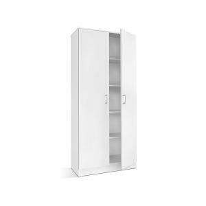 Armoire de rangement REY 80cm, id&eacute;al pour votre entr&eacute;e, votre buanderie ou encore votre salle de bain.