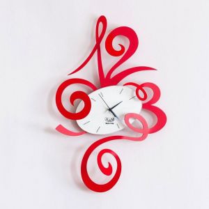 Arti e Mestieri Horloge murale ROBIN (Rouge - Métal et verre)