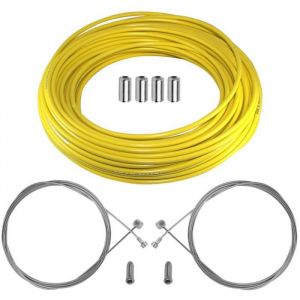 Cyclingcolors Kit câble gaine de frein vélo jaune avant arrière téflon cycle route vtt course vintage universel