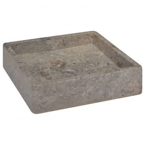 VidaXL Lavabo Gris 40x40x10 cm Marbre