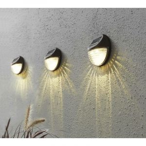 Best Season Ensemble de 3 appliques murales solaires LED -Fency