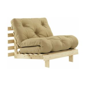 Fauteuil convertible beige blé Roots 90 - Karup Design
