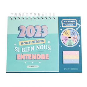 Mr. Wonderful Calendrier de bureau - 2023, nous allons si bien nous entendre WOA2212275FRZ0, blue