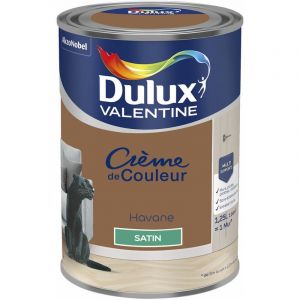 Dulux Valentine Peinture Crème De Couleur Satin Havane 1,25 L - Havane