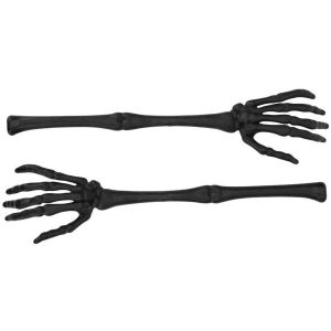 Ruedelafete Lot de 2 bras de squelette couverts à salade, Noir
