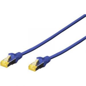 Digitus Câble de raccordement réseau RJ45 Professional CAT 6A S/FTP 5 m bleu sans halogène, torsadé par paire