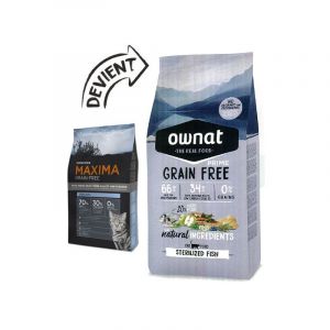 Ownat Croquettes maxima grain free sterilised pour chat 1kg