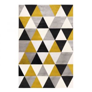 Image de Alecto TAO SCANDI Tapis de salon - 190 x 290 cm - Polypropylène - Jaune