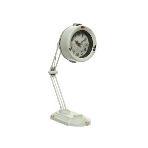 Image de Kaemingk Horloge lampe rétro - Nos Envies Déco - Blanc cassé