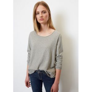 Marc O'Polo T-shirt &agrave; manches longues en coton biologique Gris Marc O?Polo - Couleur Gris - Taille XXS