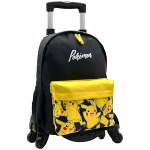 Sac à dos scolaire Pokémon Pikachu adaptable + chariot Toybags avec 4 roulettes pivotantes