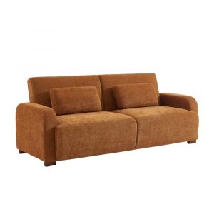 Canap&eacute; convertible 3 places tissu camel