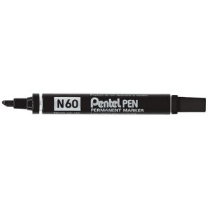 Pentel Marqueur permanent N60 encre noire pointe biseautée 4,3 mm