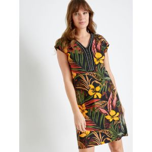 Robe Daxon by - Robe avec perles fantaisie en maille - Couleur FR 38,FR 40,FR 44,FR 46,FR 48,FR 50,FR 52,FR 56,FR 60 - Taille Multicolore