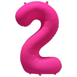 Ruedelafete Ballon Neon Rose : Chiffre 2