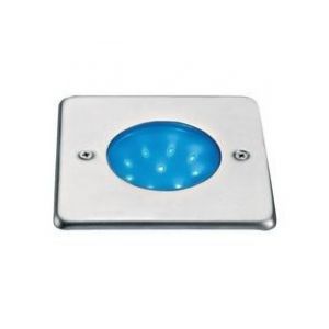 Aric Ego Carre 9 Led Bleu- Inox