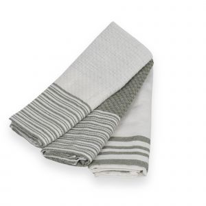 Torchons (x3) coton  45x70 olive