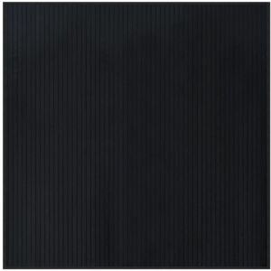 VidaXL Tapis rectangulaire noir 100x100 cm bambou Noir