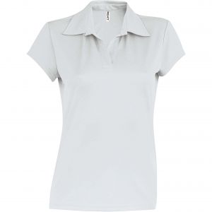 Polo femme manches courtes Sport Proact blanc