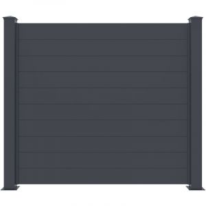 Image de Panneau de cl&ocirc;ture aluminium 1.9m pleine niesen H.170 cm - Kit complet