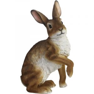 Lièvre is patte levée en résine TRUE TO NATURE