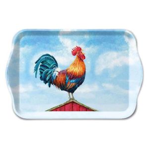 Ambiente Mini plateau rectangulaire bleu coq