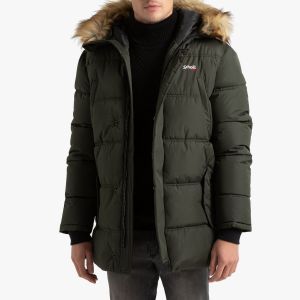 Image de Schott Doudoune longue à capuche Airfur Vert Kaki - Taille L;M;S;XL;XXL;3XL