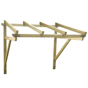 Image de VidaXL Auvent de porte 150x100x160 cm Bois de pin solide