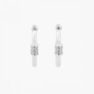 BalaBooste Créoles Femme Effet Locket Avec Strass - 3502456533462 Métal Argent