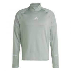 Adidas Ultimate High Visibility Half-Zip Maillot De Course Hommes - Gris, Taille S