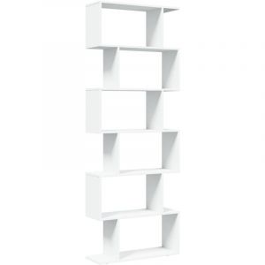 VidaXL Tagère séparatrice de pièce à 6 niveaux blanc 70x24x193 cm White
