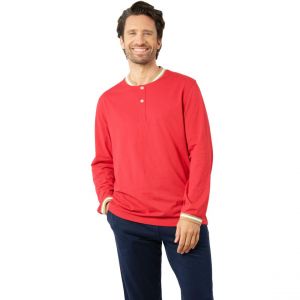 Eminence Pyjama long col ouvert homme Casual multicolore en coton