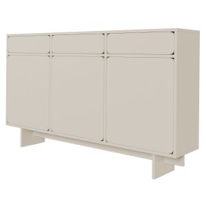 Buffet 3 portes avec 3 tiroirs grège 150 cm