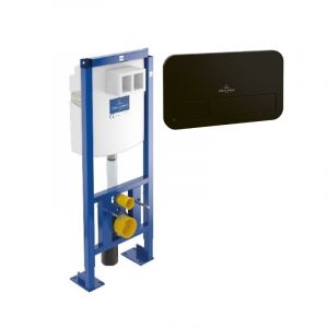 Villeroy & Boch Bâti-support autoportant WC Viconnect avec plaque noir