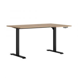 Bureau assis debout électrique 140cm droit professionnel Space Bois