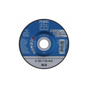 Meule à ébarber SG ALU D125xép 7 2 mm contre coudé al ini perçage 22 23 mm PF (Par 10)