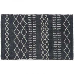 Guy Levasseur Tapis fantaisie coton anthracite 50x80cm