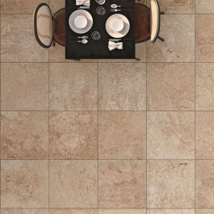 Novoceram - Carrelage sol intérieur effet pierre 60x60 cm tiber - Light rectifié - 60 x 60 cm- V2: variation modérée des nuances