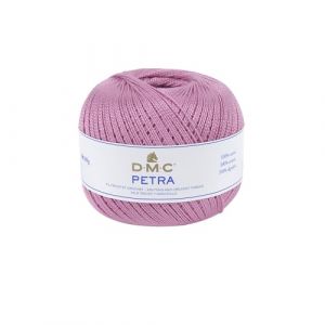 Dmc Petra Pelote de Laine 100% Coton Rose 53608 Taille 5