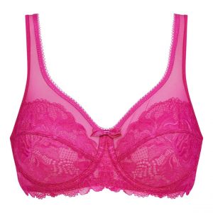 DIM Soutien-gorge embo&icirc;tant en dentelle avec armatures generous essentiel Rose - Couleur Rose - Taille 95D