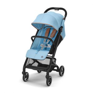 Cybex Gold Poussette Beezy avec Harnais One-Pull, de la Naissance &agrave; environ 4 ans (max. 22 kg), Compacte et Ergonomique, Beach Blue (Bleu)