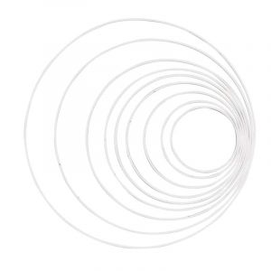 Glorex Anneau en métal, métal, 1 pce, Métal, blanc, 15 x 15 x 0.05 cm