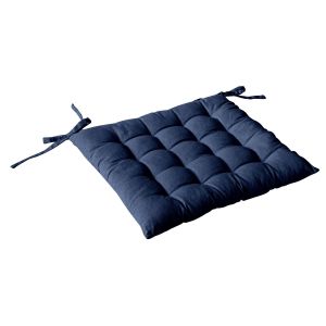 Galette de chaise bleu marine 38 x 38 cm