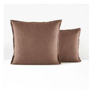 Taie d'oreiller en lin lavé, Linot Rose Couleur Rose Taille M