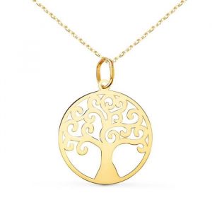 Collier L'atelier D'azur Collier - Pendentif Or 18 Carats 750/000 Arbre de Vie - Couleur Unique - Taille Doré